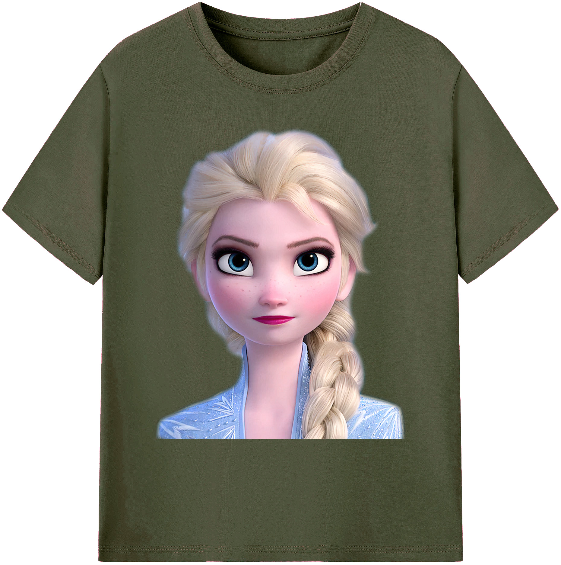 （画像用） アナと雪の女王 アンナ エルサ Frozen Anna Elsa 綿100％ メンズ半袖Tシャツ｜肌触りやわらか＆通気性